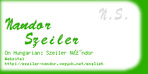 nandor szeiler business card